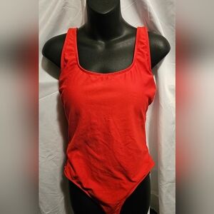 EOMENIE- Red one-piece swimsuit tummy control size L